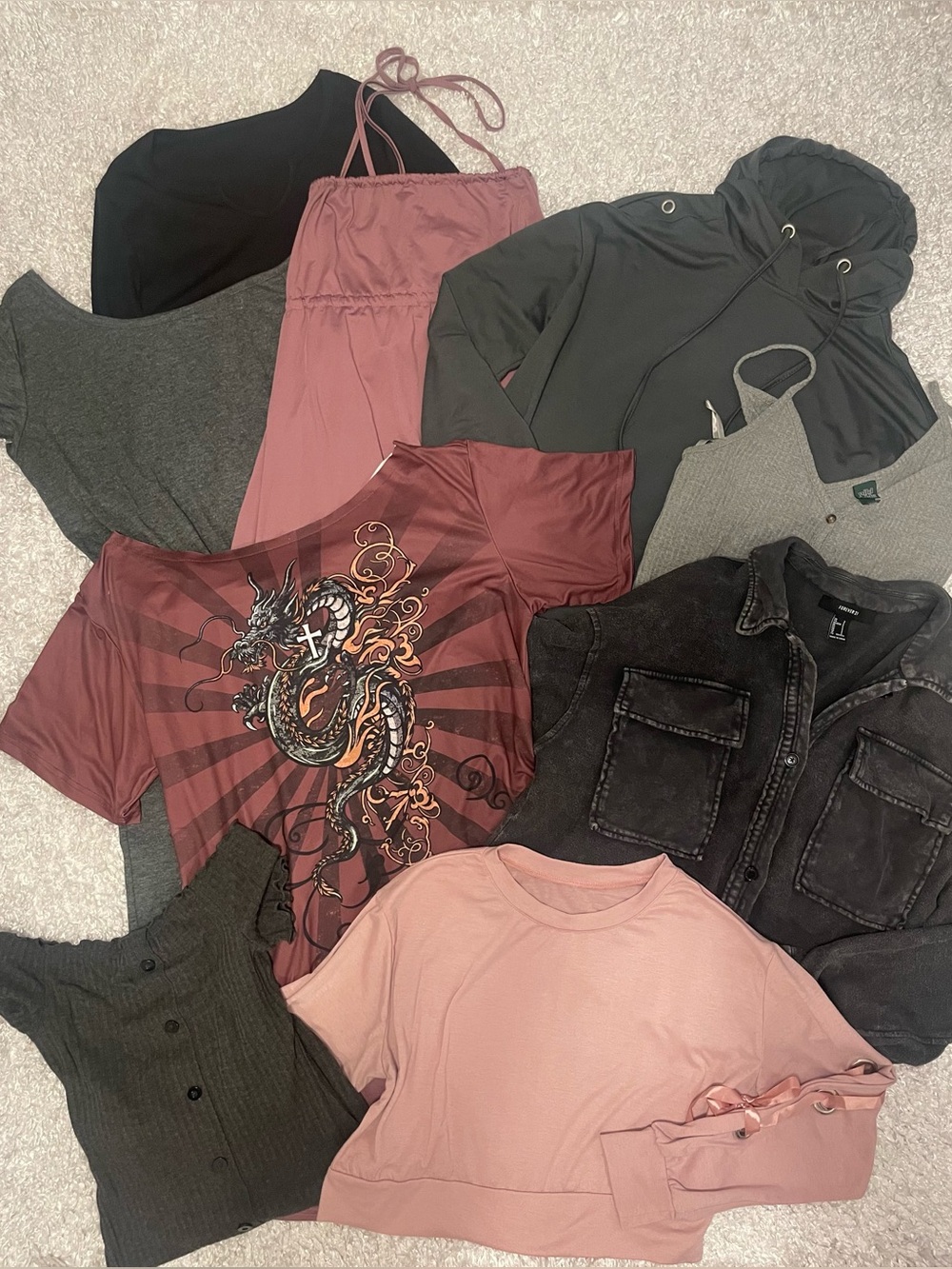 Women’s bundle in pink and gray tones